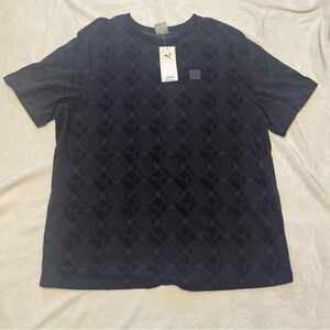 Puma Men's Navy Patterned Tee